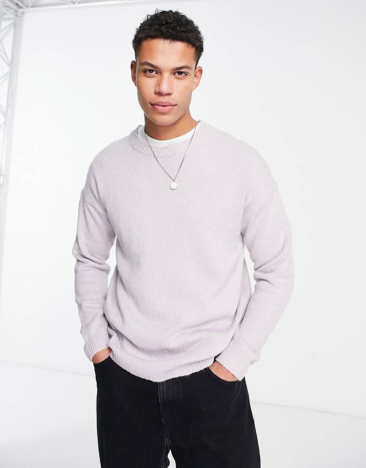 Only & Sons oversized knit sweater in lilac